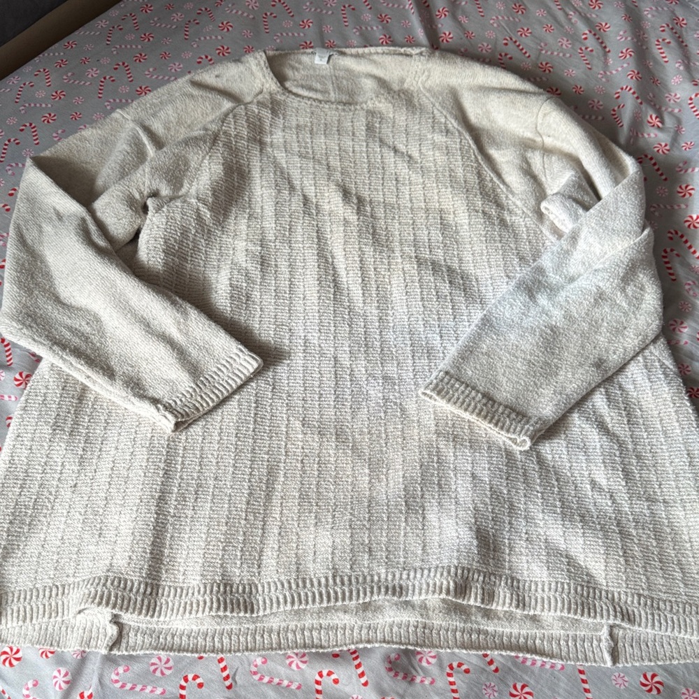 J. Jill Women's Cream Crewneck Sweater